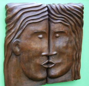 Sculptures Couple Jardin