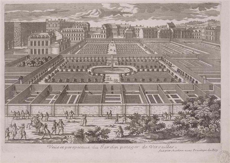 Vue et perspective du Jardin potager de Versailles